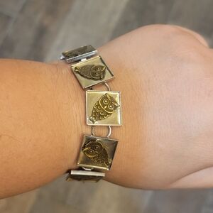 Mixed Metals Owl Bracelet